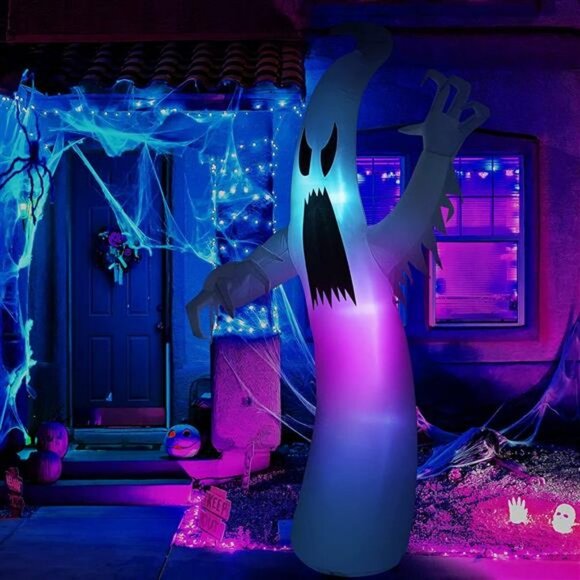 12 FT Halloween Inflatables Outdoor Decorations, Giant Ghost Halloween Blow Up Y - Picture 1 of 7